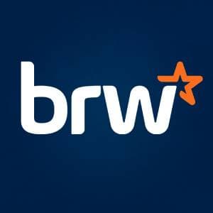 Logo da marca BRW especializada em organizadores de mesa e produtos para escritório