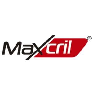 Logo da marca Maxcril especializada em organizadores de mesa e produtos para escritório