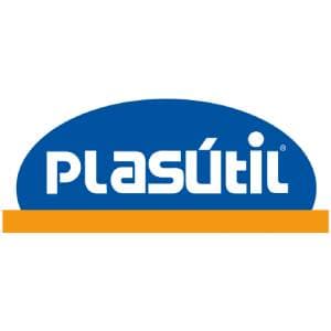 Logo da marca Plasútil especializada em organizadores de mesa e produtos para escritório